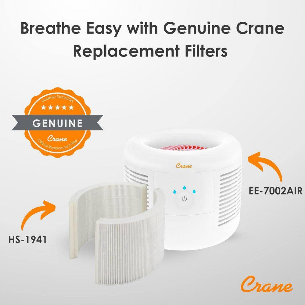 250 Sq Ft HEPA in White USB Portable Air Purifier with Night Light; Quiet; for Smokers/Pollen/Pets; Aromatherapy