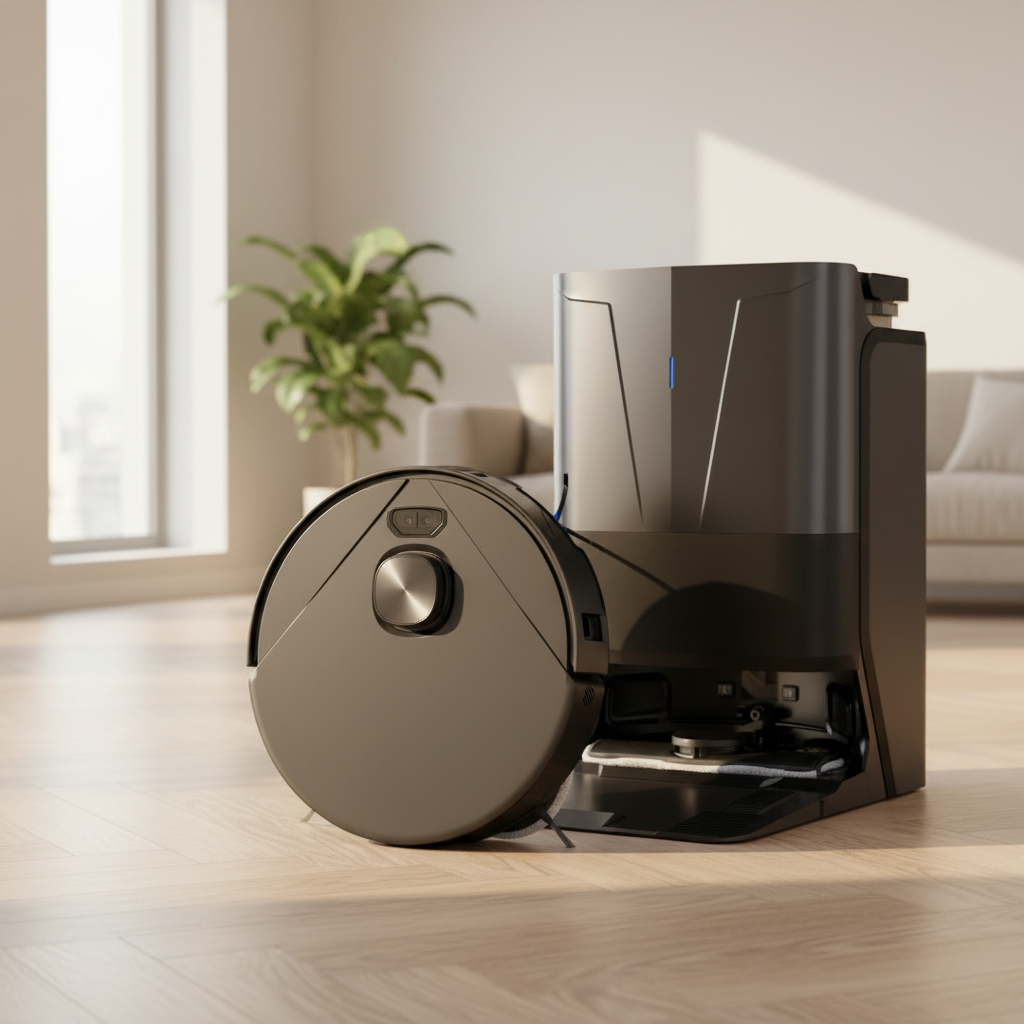 Ultra Robot Vacuum and Mop, 25,000Pa Suction, Triple Lift System, Self-Emptying, Self-Refilling, All-In-One Self-Cleaning Station, AI Obstacle Avoidance