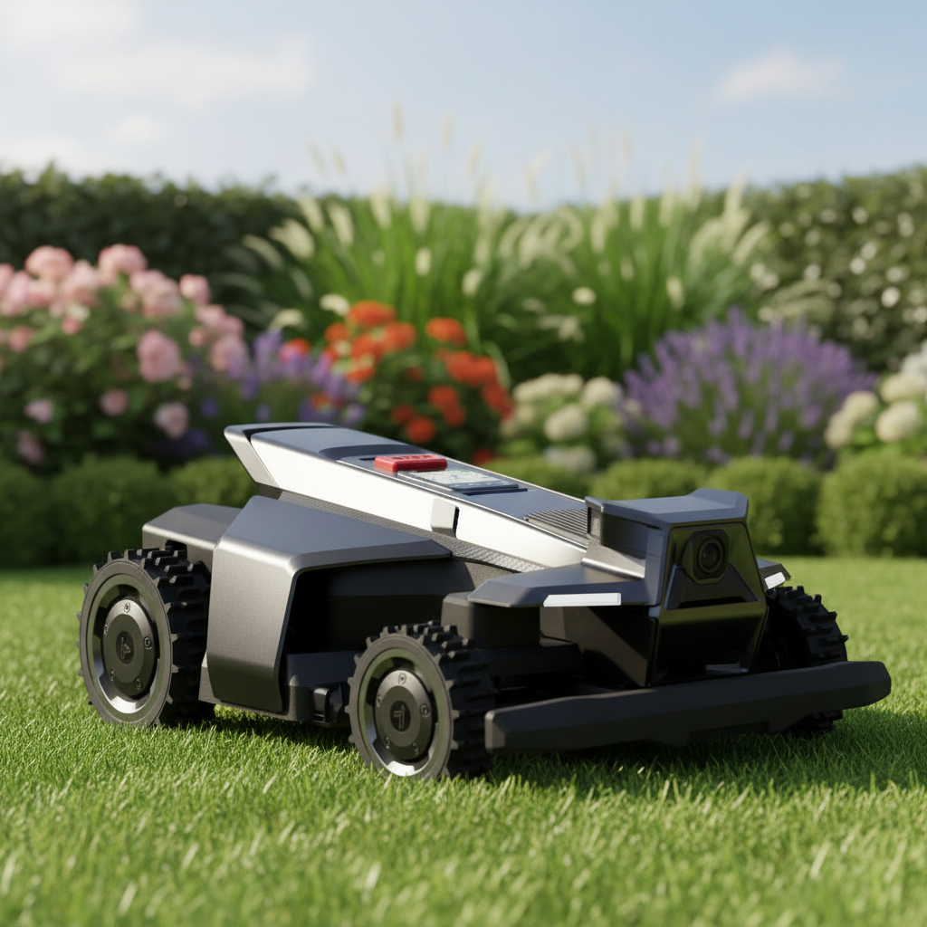 X450 Robot Lawn Mower Wire Free, for up to 1.5 Acres, 4WD for 84% Slopes, Zero-Turn for Damage-Free Mowing, Orv-Tuned Lawnmower, Mowmentum with 2 × 180W Motors, 0.75–4 in Cutting Height
