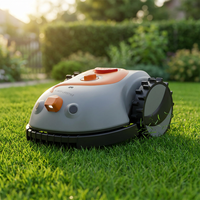 Robotic Lawn Mower Grass Cutter Robot Smart without Boundary Wire 4.0Ah Removable Battery Visual Sensor for Small Garden 200Sqm — Studio Shot