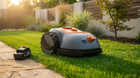 Robotic Lawn Mower Grass Cutter Robot Smart without Boundary Wire 4.0Ah Removable Battery Visual Sensor for Small Garden 200Sqm — Lifestyle