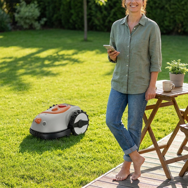 Robot Lawn Mower Designed for Wire-Free Operation, Visual Navigation, 20V Battery, 200Sqm Coverage