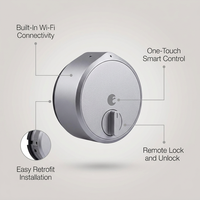 Wifi Smart Lock Silver (Retrofits over Existing Deadbolt) — infographic