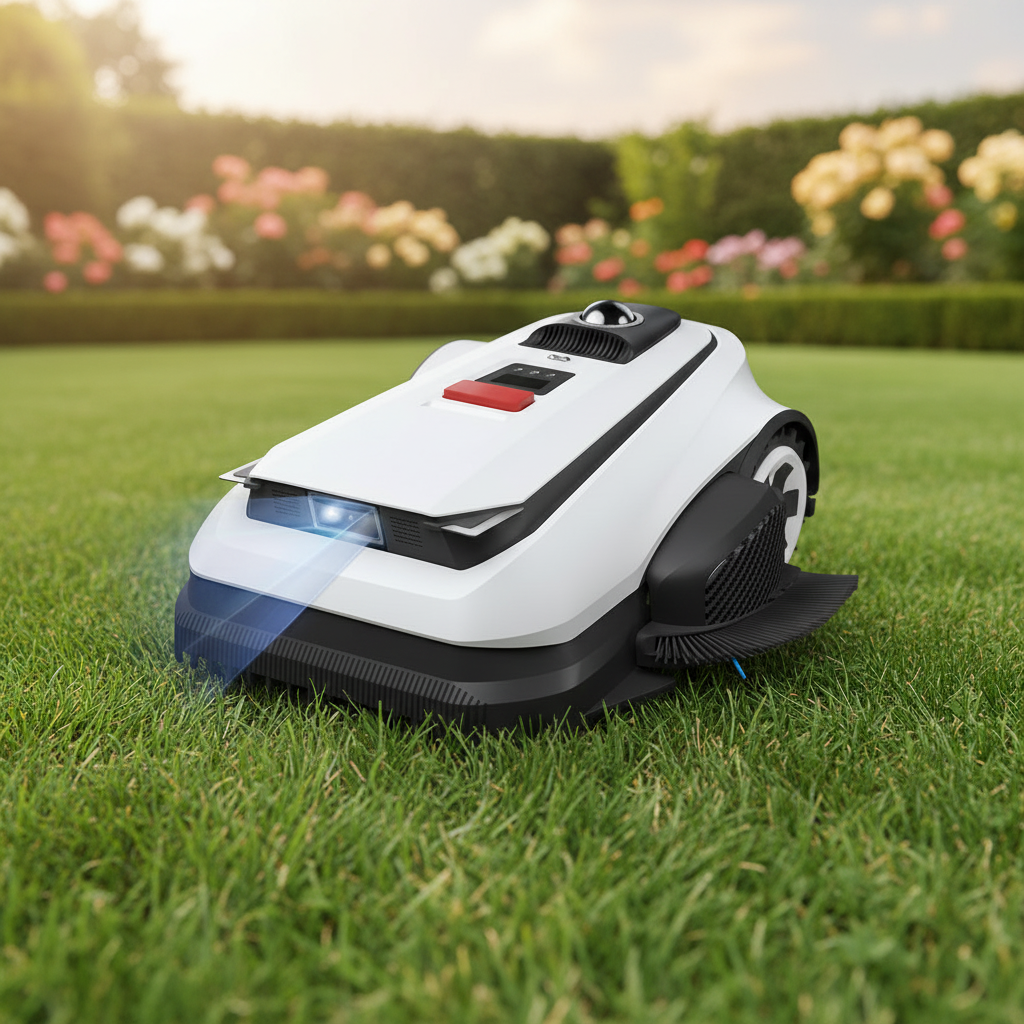 A2000 Lidar PRO Robotic Lawn Mower for up to 1/2 Acre, Wire-Free with Dual-Lidar Auto Mapping, Built-In Truedge Edge Trimmer, AIVI 3D Obstacle Avoidance, Smart App Control