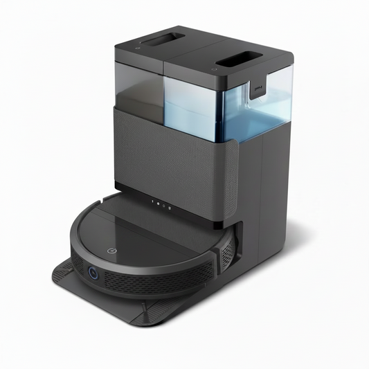 13.8 In. Robotic Vacuum and Mop plus with Smart Navigation plus Autowash Dock in Black
